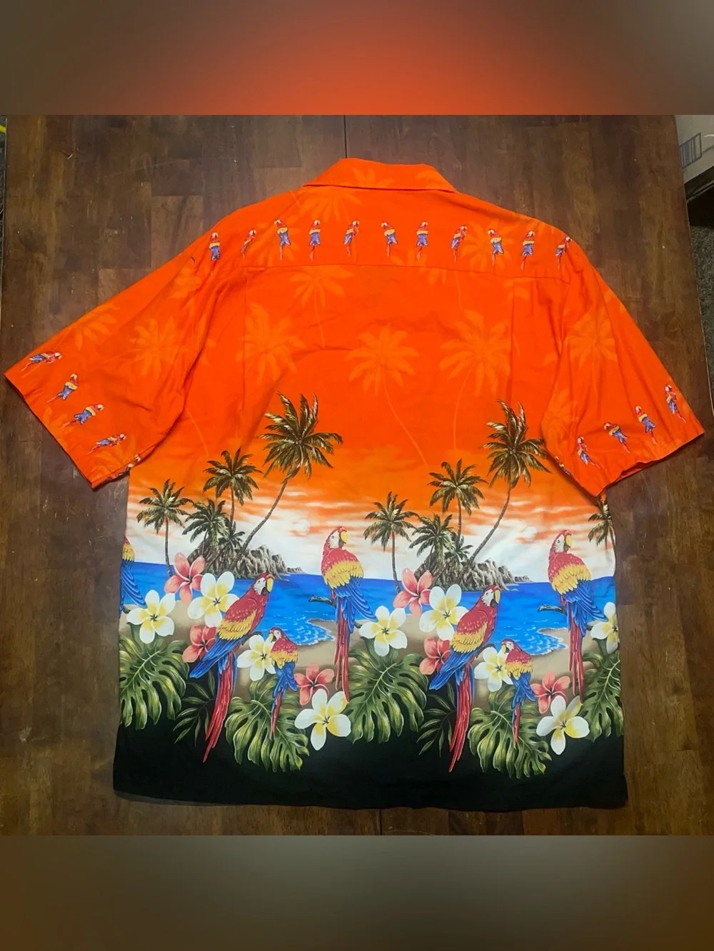 Vintage Pacific Legend Hawaiian Shirt Mens Size XL Button Up Parrots Hawaii USA